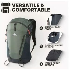High Sierra Pathway 2.0 Backpack with Hydration Storage Army Green 30L hiking